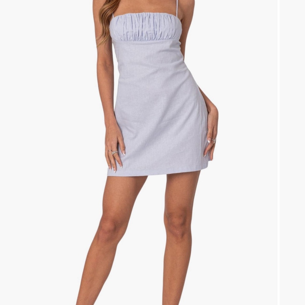 Edikted Henrietta Linen Blend Minidress